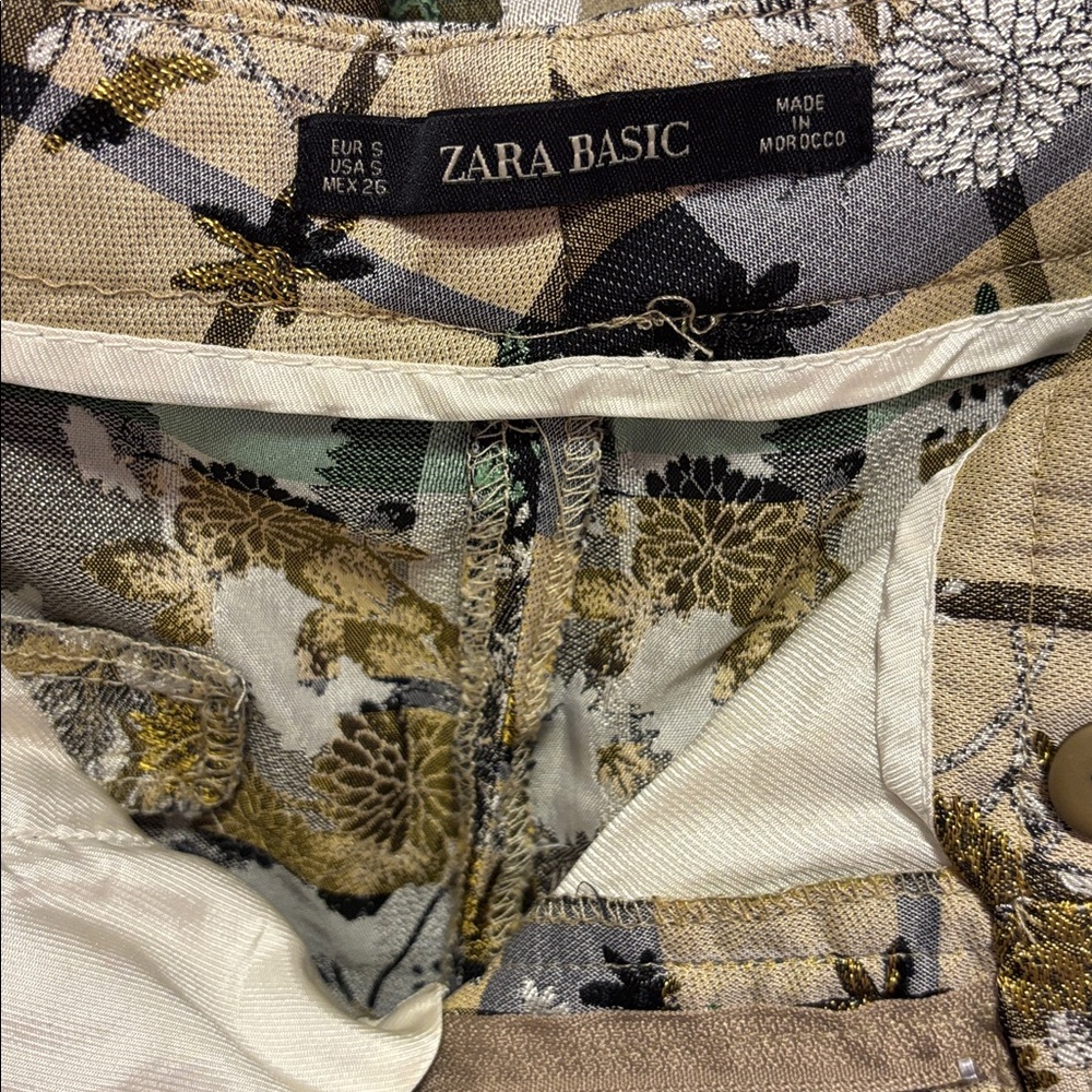 Zara Basic Beige Floral Patterned Suit - image 4